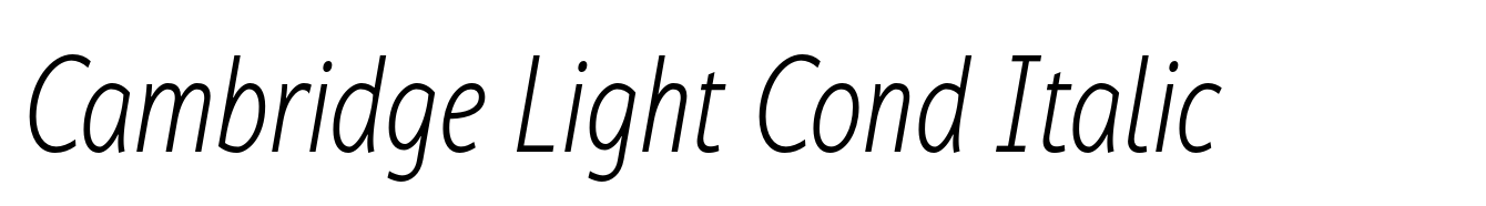 Cambridge Light Cond Italic